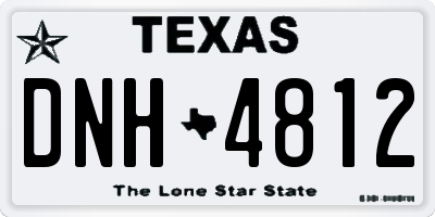 TX license plate DNH4812