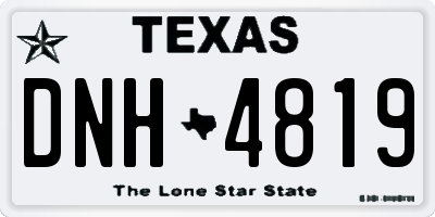 TX license plate DNH4819