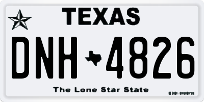 TX license plate DNH4826