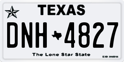 TX license plate DNH4827