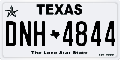 TX license plate DNH4844