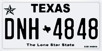 TX license plate DNH4848