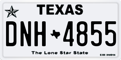 TX license plate DNH4855