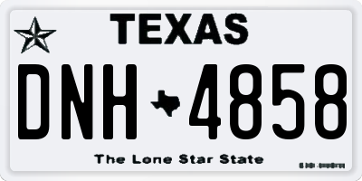 TX license plate DNH4858