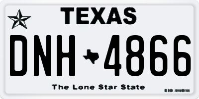 TX license plate DNH4866