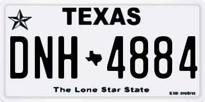 TX license plate DNH4884