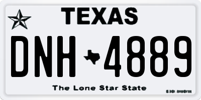 TX license plate DNH4889