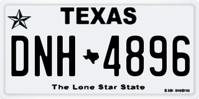 TX license plate DNH4896