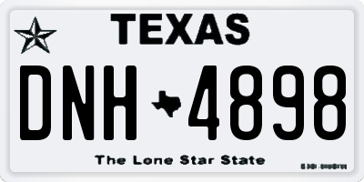 TX license plate DNH4898