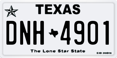 TX license plate DNH4901