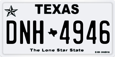 TX license plate DNH4946