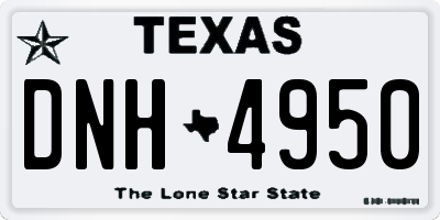 TX license plate DNH4950