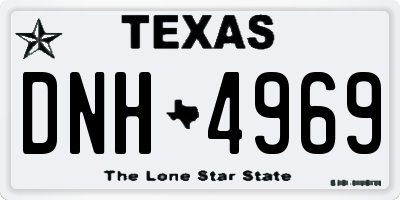 TX license plate DNH4969