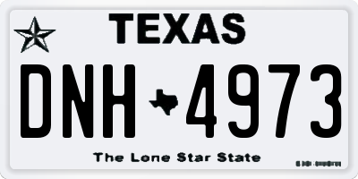 TX license plate DNH4973