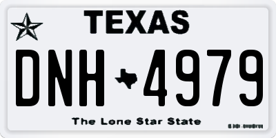 TX license plate DNH4979
