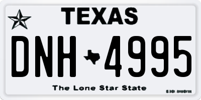 TX license plate DNH4995
