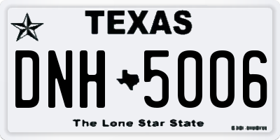 TX license plate DNH5006