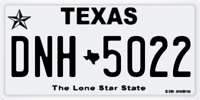 TX license plate DNH5022