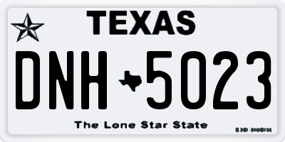 TX license plate DNH5023