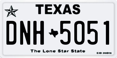 TX license plate DNH5051