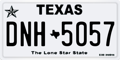 TX license plate DNH5057