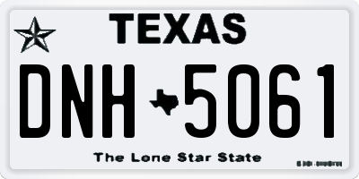 TX license plate DNH5061