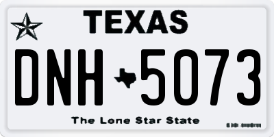 TX license plate DNH5073