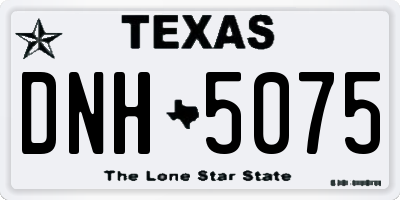 TX license plate DNH5075
