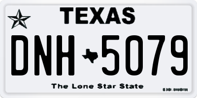 TX license plate DNH5079