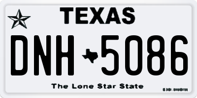 TX license plate DNH5086