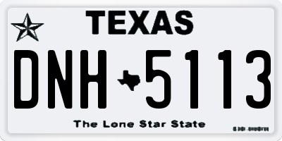 TX license plate DNH5113
