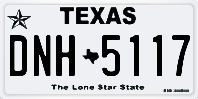 TX license plate DNH5117