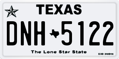 TX license plate DNH5122