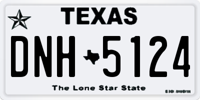TX license plate DNH5124