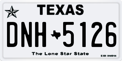 TX license plate DNH5126