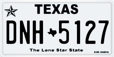 TX license plate DNH5127