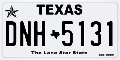 TX license plate DNH5131