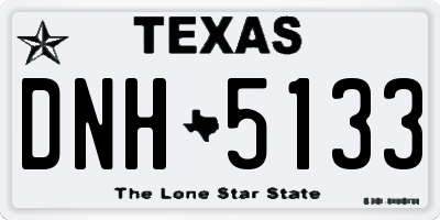 TX license plate DNH5133