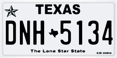 TX license plate DNH5134
