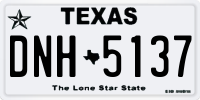 TX license plate DNH5137