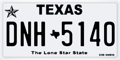 TX license plate DNH5140