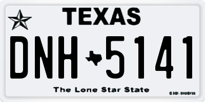 TX license plate DNH5141