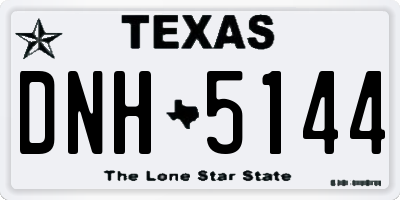 TX license plate DNH5144