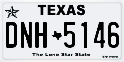 TX license plate DNH5146