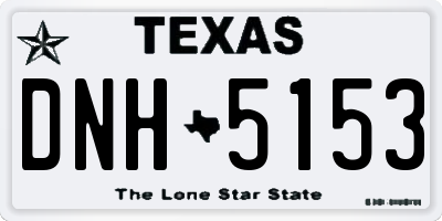 TX license plate DNH5153