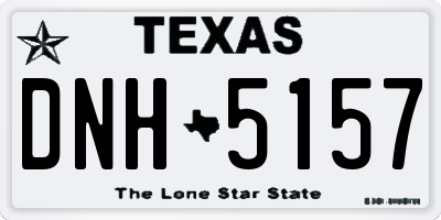 TX license plate DNH5157