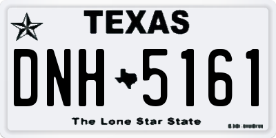 TX license plate DNH5161