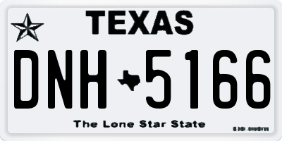 TX license plate DNH5166