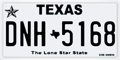 TX license plate DNH5168