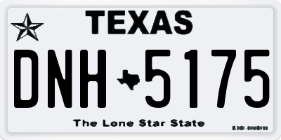 TX license plate DNH5175